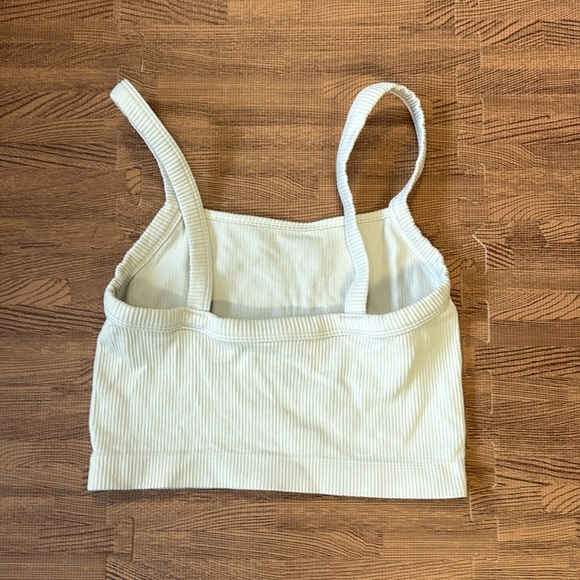 TARGET WHITE RIBBED STRAIGHT NECKED TANK TOP SIZE SMALL - Picture 2 of 2